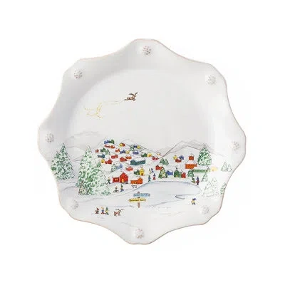 Juliska Berry & Thread North Pole Dessert/salad Plate In White;green;red