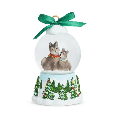 Juliska Berry & Thread North Pole Husky Snow Globe Place Card Holder In Multi