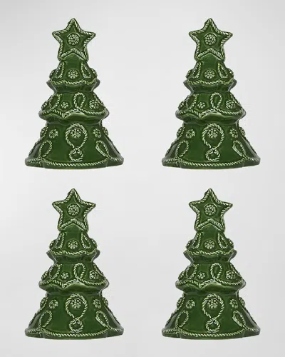 Juliska Berry And Thread North Pole Tree Place Card Holder, Set Of 4 Green