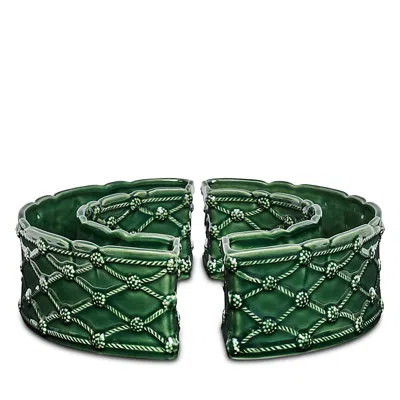 Juliska Berry & Thread Petite Parterre Garden Half Circle Vase, Set Of 2 In Green