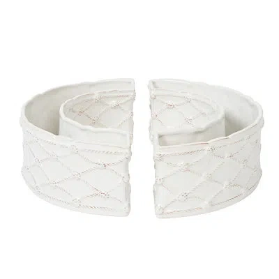 Juliska Berry & Thread Petite Parterre Garden Half Circle Vase Set/2 - Whitewash