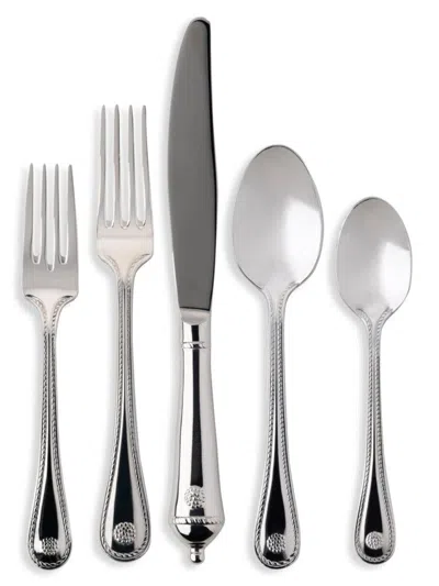 JULISKA BERRY & THREAD POLISHED SILVER 5-PIECE STAINLESS STEEL PLACE SETTING SET