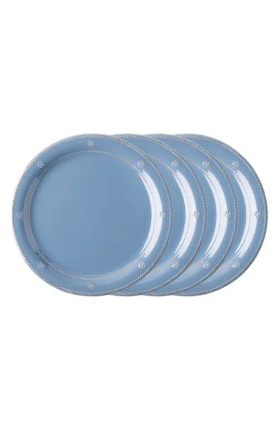 Juliska Berry & Thread Melamine Dinner Plates, Set Of 4 In Chambray