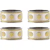 Juliska Berry & Thread Silver/gold Napkin Ring, Set Of 4 In Silver