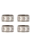 Juliska Berry & Thread Silver Napkin Ring, Set Of 4 In Silver