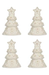 Juliska Berry And Thread North Pole Tree Place Card Holder, Set Of 4 White In Whitewash