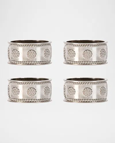 Juliska Berry & Thread Silver Napkin Ring, Set Of 4