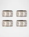 Juliska Berry & Thread Silver Napkin Ring, Set Of 4 In Silver