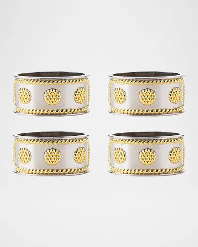 Juliska Berry & Thread Silver/gold Napkin Ring, Set Of 4