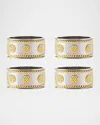 Juliska Berry & Thread Silver/gold Napkin Ring, Set Of 4 In Silver/gold