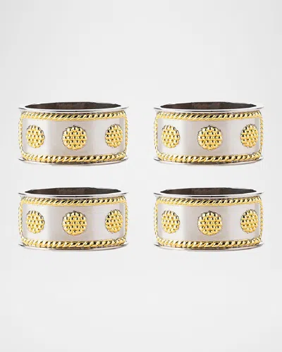 Juliska Berry & Thread Silver/gold Napkin Ring, Set Of 4