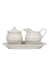 Juliska Berry & Thread Whitewash 3-piece Sugar And Creamer Set