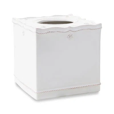 Juliska Berry & Thread Tissue Box Cover - Whitewash