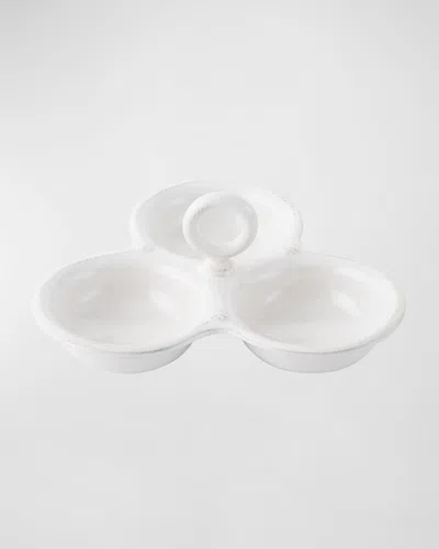 Juliska Berry & Thread Whitewash Triple Bowl Server
