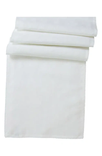 Juliska Berry Scallop Linen Table Runner In White