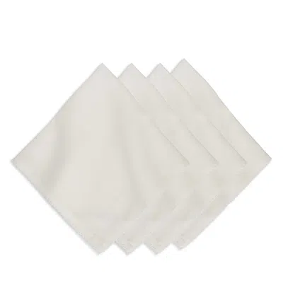 Juliska Set Of 4 Berry Scallop Linen Napkins In White
