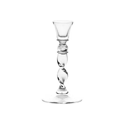 Juliska Berry Spiral Glass Candlestick In Clear