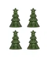Juliska Berry Thread Tree Place Card Holder, Set Of 4 In Green