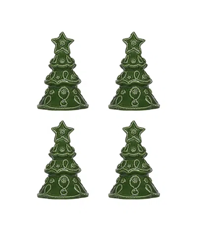 Juliska Berry Thread Tree Place Card Holder, Set Of 4 In Green