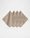 Juliska Berry Trim Blush Napkin, Set Of 4 In Flax