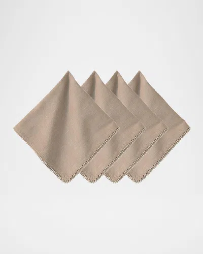 Juliska Berry Trim Blush Napkin, Set Of 4 In Flax