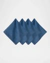 Juliska Berry Trim Blush Napkin, Set Of 4 In Navy
