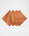 Juliska Berry Trim Blush Napkin, Set Of 4 In Persimmon