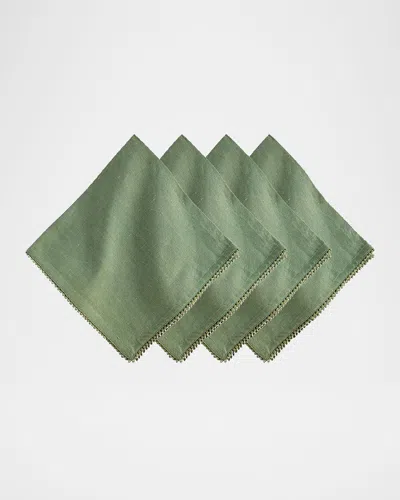 Juliska Berry Trim Blush Napkin, Set Of 4 In Watercress