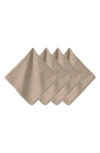 Juliska Berry Trim Blush Napkin, Set Of 4 In Flax