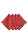 Juliska Berry Trim Blush Napkin, Set Of 4 In Red