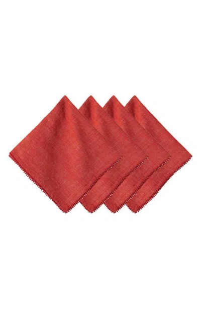 Juliska Berry Trim Blush Napkin, Set Of 4 In Red