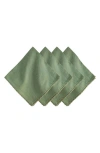 Juliska Berry Trim Blush Napkin, Set Of 4 In Watercress