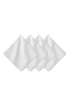 Juliska Berry Trim Blush Napkin, Set Of 4 In White