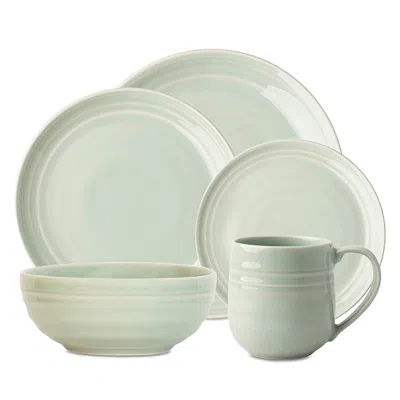 Juliska Bilbao Stoneware Five-piece Dinnerware Set In Sage