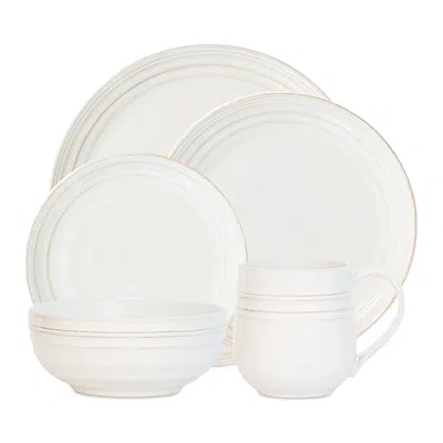 Juliska Bilbao Stoneware Five-piece Dinnerware Set In White