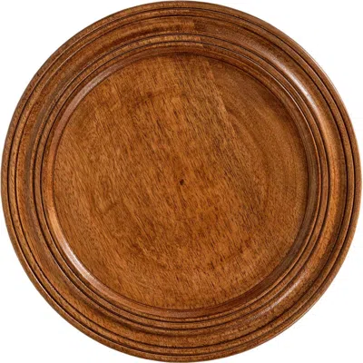 Juliska Bilbao Wood Charger Plate In Brown