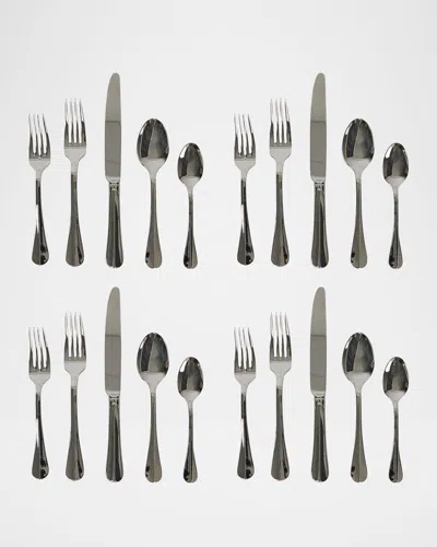 Juliska Bistro Polished 20-piece Flatware Set, Service For 4 In Silver