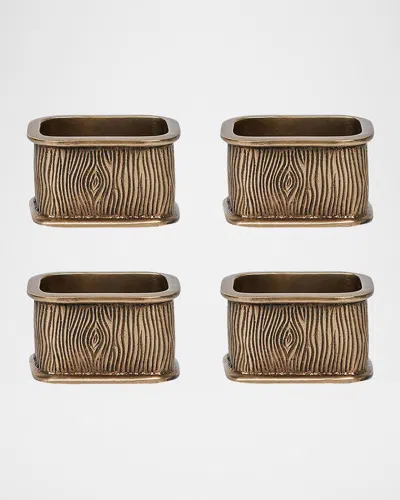 Juliska Blenheim Oak Napkin Rings, Set Of 4