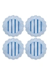 Juliska Cabana Set Of 4 Melamine Dinner Plates In Ocean