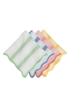 Juliska Cabana Set Of 4 Napkins In Green Multi
