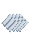 Juliska Cabana Set Of 4 Napkins In Ocean