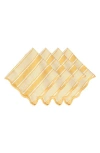 Juliska Cabana Set Of 4 Napkins In Sunshine