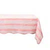 Juliska Cabana Stripe 60 X 120 Tablecloth In Coral
