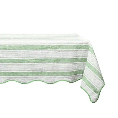 Juliska Cabana Stripe 60" X 120" Tablecloth In Seagrass