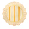 Juliska Cabana Stripe Melamine Dessert/salad Plate, Set Of 4 In Sunshine