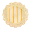 Juliska Cabana Stripe Melamine Dinner Plate, Set Of 4 In Sunshine
