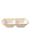 Juliska Ceramic 2-section Server In Bamboo Natural