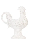Juliska Clever Creatures Rousseau Rooster Pitcher In Whitewash