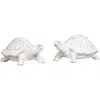 Juliska Leonardo And Donatello Turtle Salt & Pepper Shakers In Whitewash