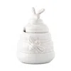 Juliska Clever Creatures Whitewash Honey Pot In Whitewash